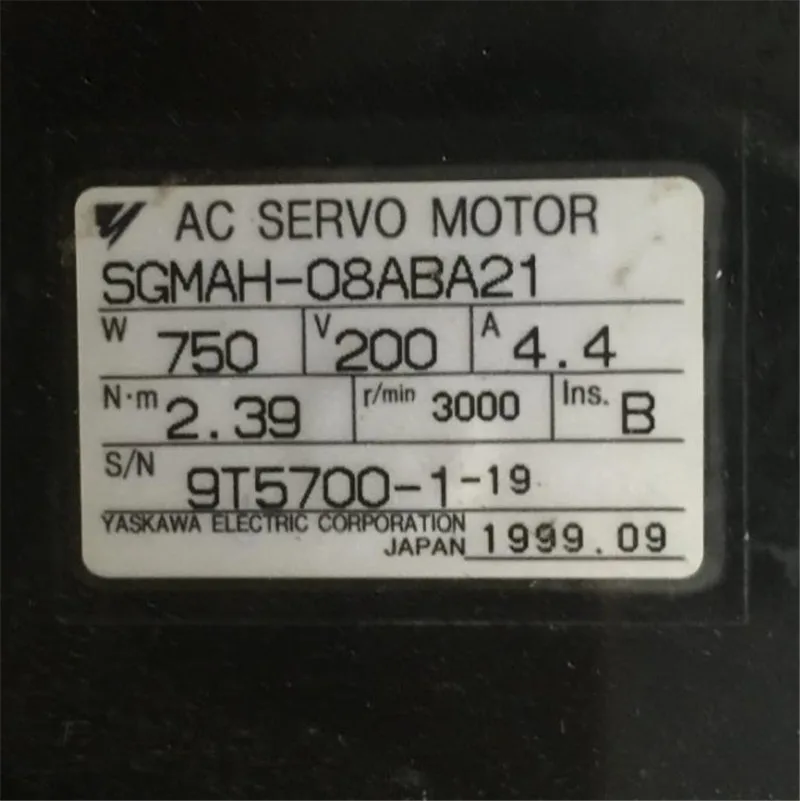 Использованный протестированный рабочий SGMAH-08ABA21 сервомотором переменного тока