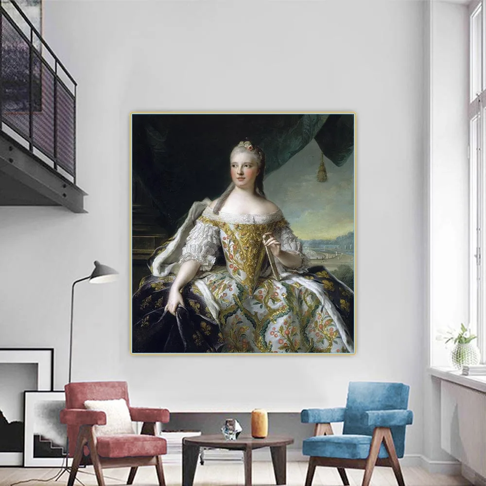 Jean Marc Nattier lienzo de pintura al óleo "Marie Josephe de Saxonia