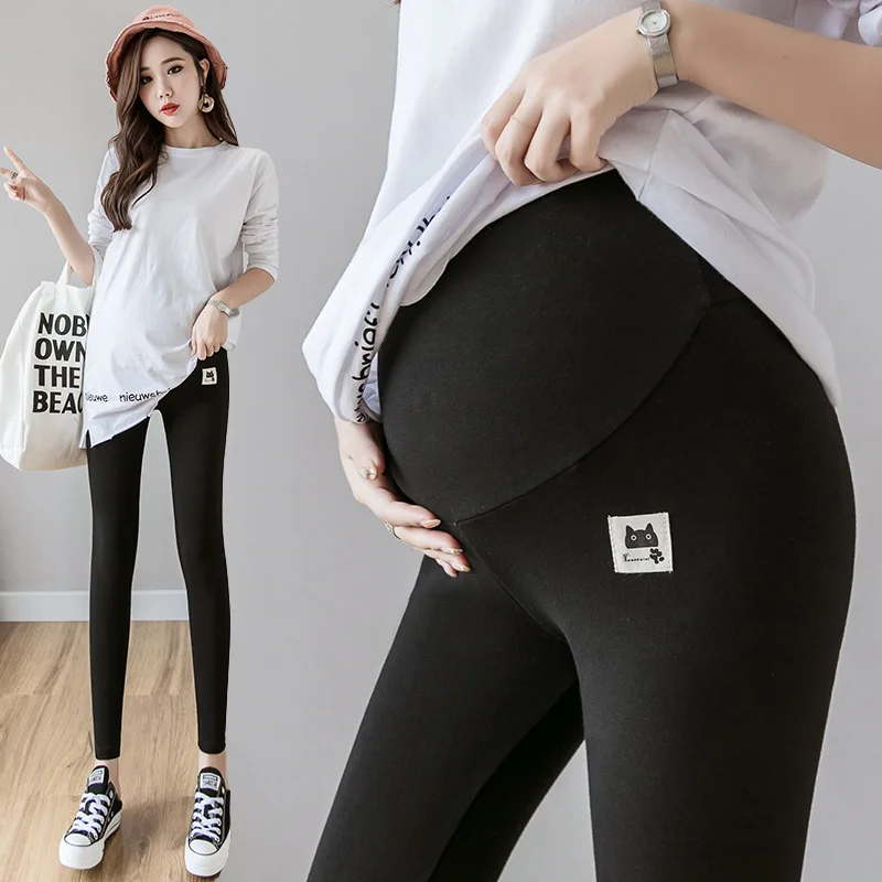 Pragnancy Clothes Cotton Maternity Pants High Waist Slimming Comfortable Belly Support Leggings Pencil | Мать и ребенок