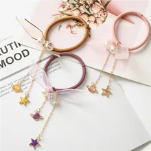 Стиль, корейский стиль, повязка на голову, Женская жемчужная подвеска, простая Хрустальная звезда, популярный головной убор, кольцо для волос