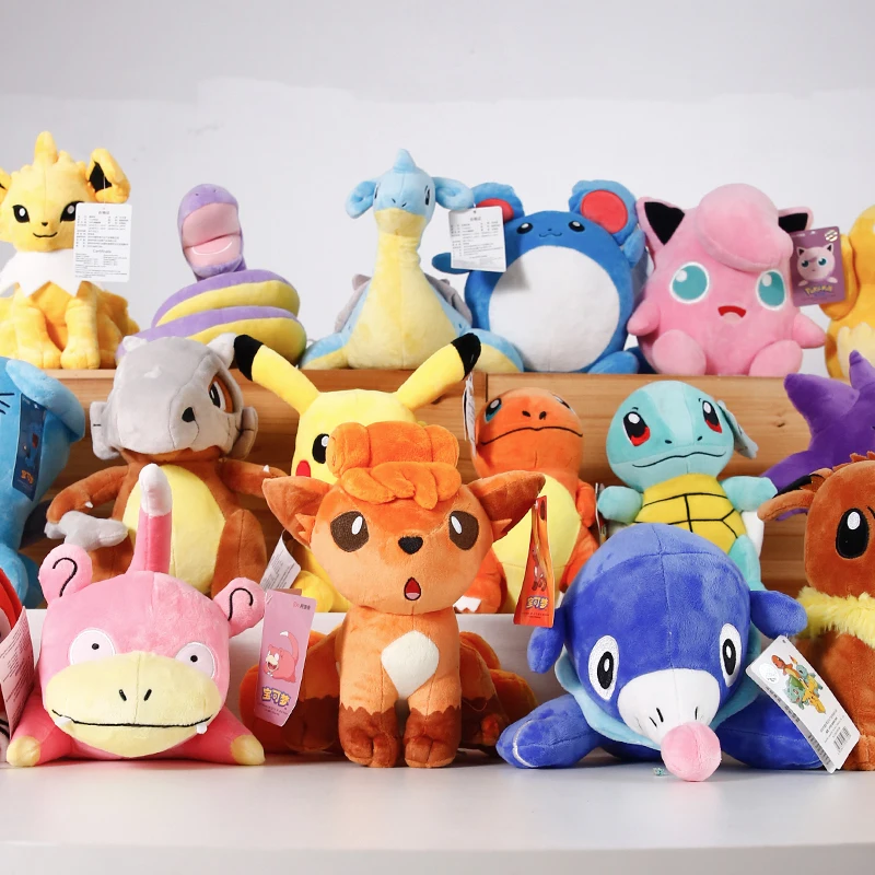 Original Pokemon Pikachu Stuff Plush Toy Charmander Squirtle Bulbasaur  Eevee Anime Stuffed Plushie Brinquedos Peluche Bonecas Presente De  Aniversário Para Crianças Menina - Escorrega o Preço