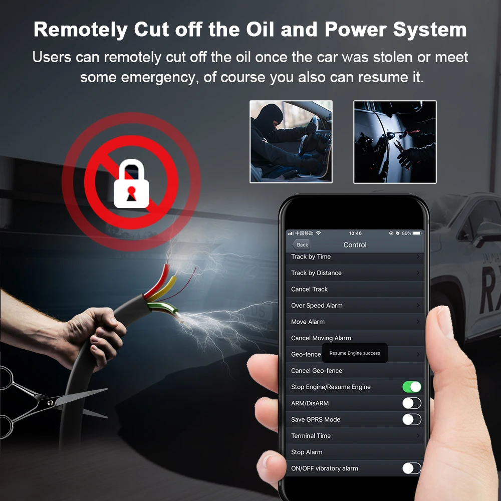 Mini GPS Tracker Car GPS Vehicle GSM Remote Controller 9-40V Cut Off Oil Power Waterproof Tracking Device GPS303G Voice Monitor
