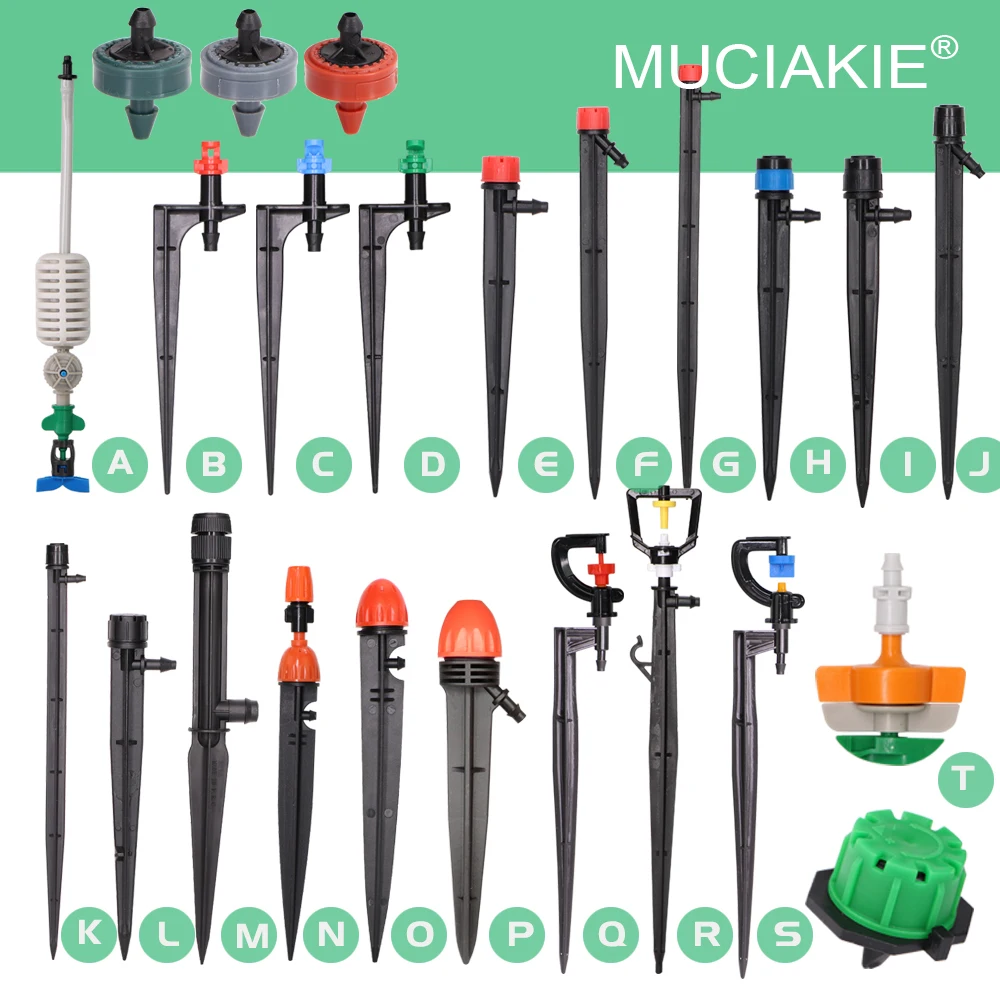 Garden Sprinkler Irrigation Sprinklers Drip Irrigation Sprinklers MUCIAKIE 24 Types Garden Irrigation Watering Sprinklers Micro Spray Nozzles for Self-Watering System