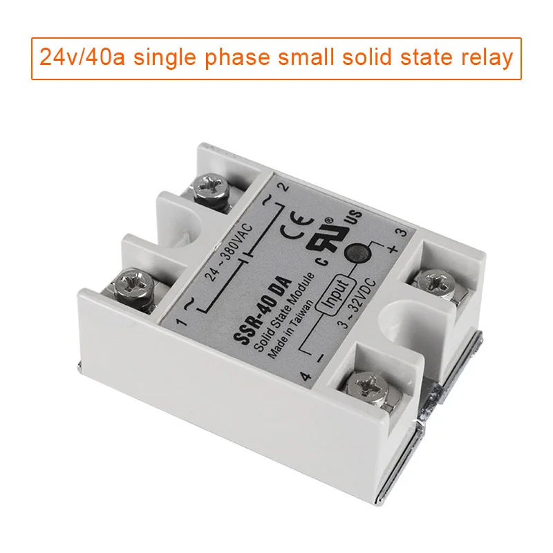 

Single Phase Solid State Relay SSR MGR-1 24V 40A DC Control DC-AC for 3D Printer GV99