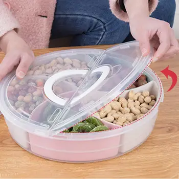 

Snack Box Candy Tray Food Storage Box Wedding Candy Plates Double-deck Dried Fruit Organizer Storage for Party Wedding