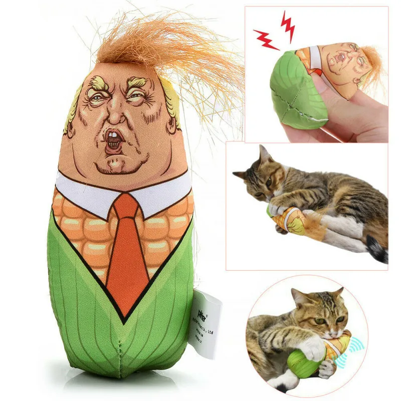 

Plush Corn Pet Cat Funny Interactive Crazy Cat Toy Pet Kitten Chewing Toy Teeth Grinding Catnip Toys Claws Cat Mint for Cats