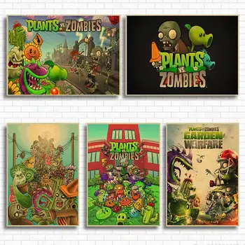 

Plants Vs Zombies Classic Game Kraft Paper Poster Bar Cafe Living Room Dining room Wall Decorative Paintings
