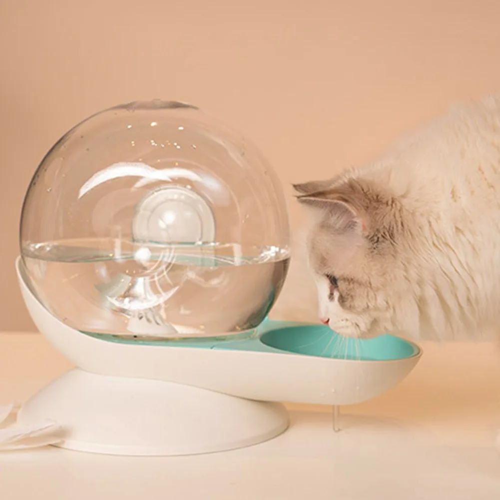 

2.8L Snails Bubble Automatic Cat Water Bowl Fountain For Pets Water Dispenser Large Drinking Bowl Cat Drink No Electricity