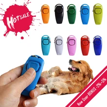 Hot 2 en 1 lindo perro forma silbato Clicker mascota perro entrenador ayuda guía con llavero perro entrenamiento silbato perro productos suministros para mascotas(China)
