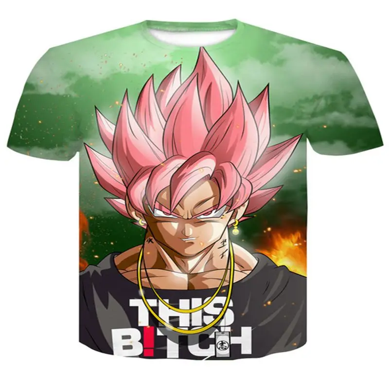 Мужская 3D футболка Dragon Ball Z Ultra Instinct Goku Super Saiyan God Blue Vegeta летняя с рисунком 4XL| |