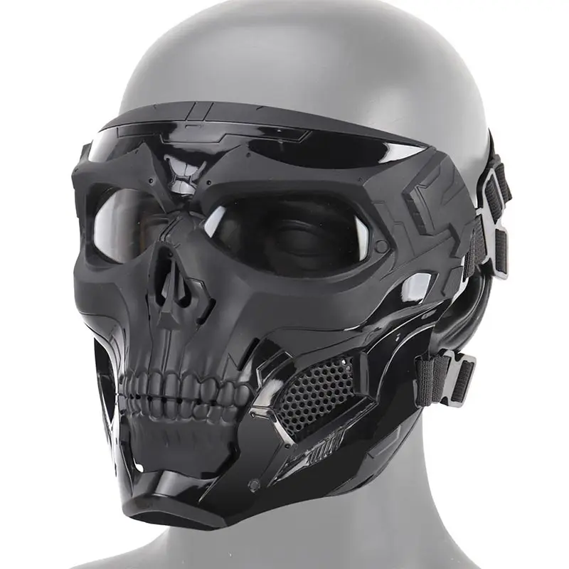 Halloween Skeleton Airsoft Mask Full Face Skull Cosplay Masquerade Party Mask Paintball Military Co