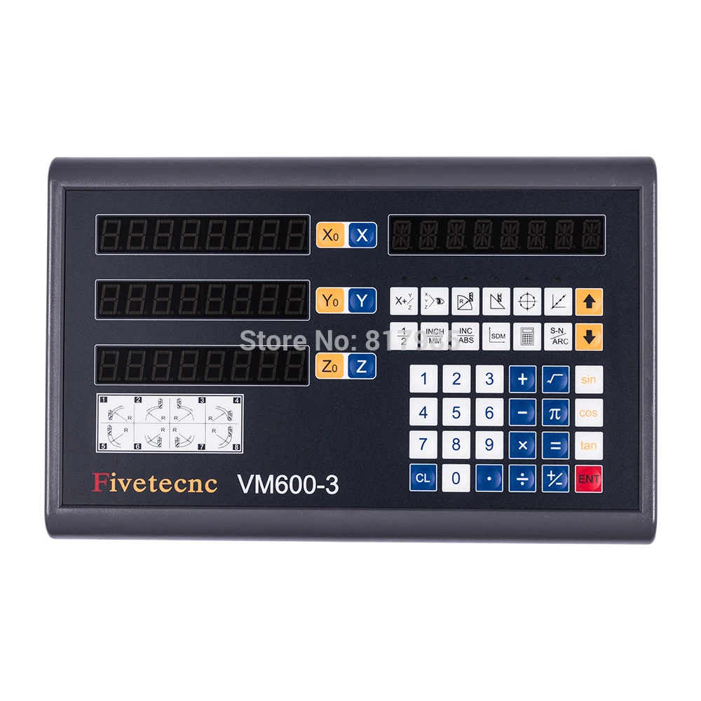 Fivetecnc DRO 3 осевой цифровой счетчик индикаций + шт. линейные весы для путешествий 100
