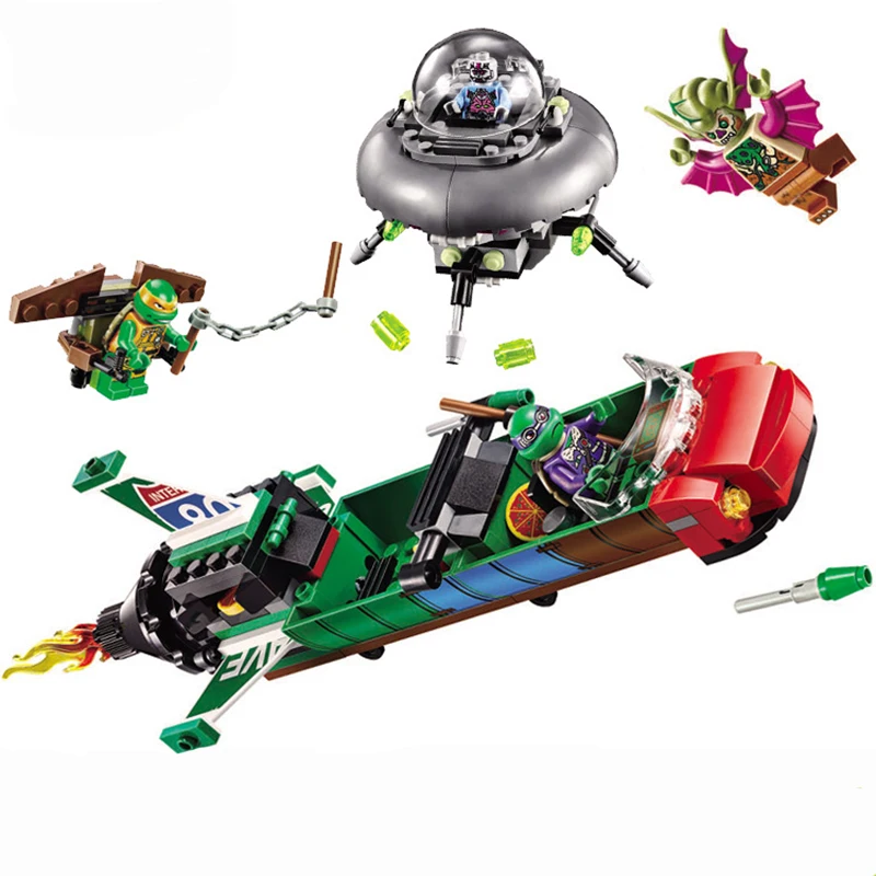 285 шт Новые ниндзя T-Rawket Sky Strike Rocket DIY модель строительные блоки игрушка для
