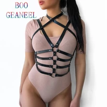 Boogeaneel Харадзюку сексуальные кожаные ремни подвязки от талии до ног 2 шт. нижнее белье кожа Haress тело БДСМ бондаж фетиш