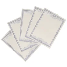 1 lot de 5Pcs Blanc A4 Certificat Papier 12K Liseré Bleu Feuille Intérieure Noyau De Papier