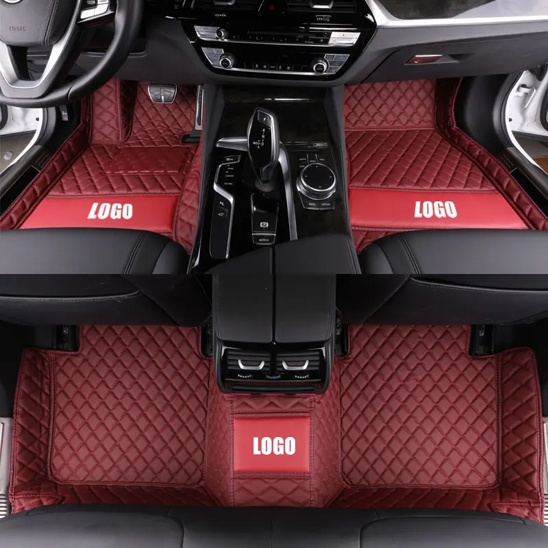 Пользовательские Leathercar коврики для Mercedes Benz все модели E C GLA GLE GL CLA ML GLK CLS S R A B CLK SLK G GLS GLC vito коврик - Название цвета: single layer w red