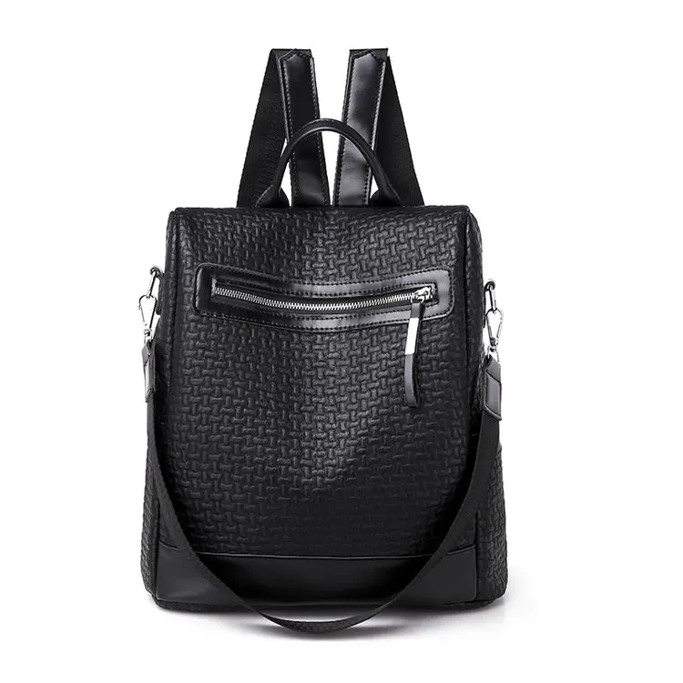 Бренд, высококачественный кожаный женский рюкзак на молнии, студенческий рюкзак, модная женская сумка для отдыха и путешествий - Цвет: black2
