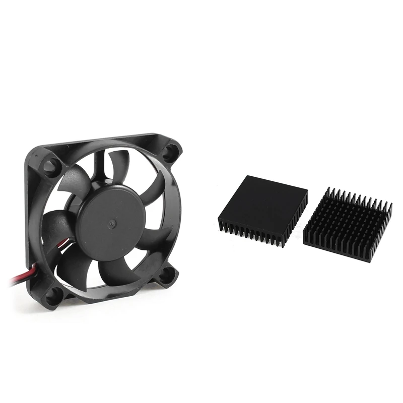1Pcs 50mm x 10mm DC 12V 2-Pin Connector Computer Case Cooler Cooling Fan &amp 2 Black Aluminum Radiator Heat Sink 40 |