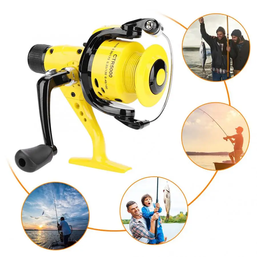 2000-7000 12+BB 5.5:1 Fishing Reel Foldable Left/Right Hand Rocker Fish Spinning Wheels Outdoor Fishing Accessories