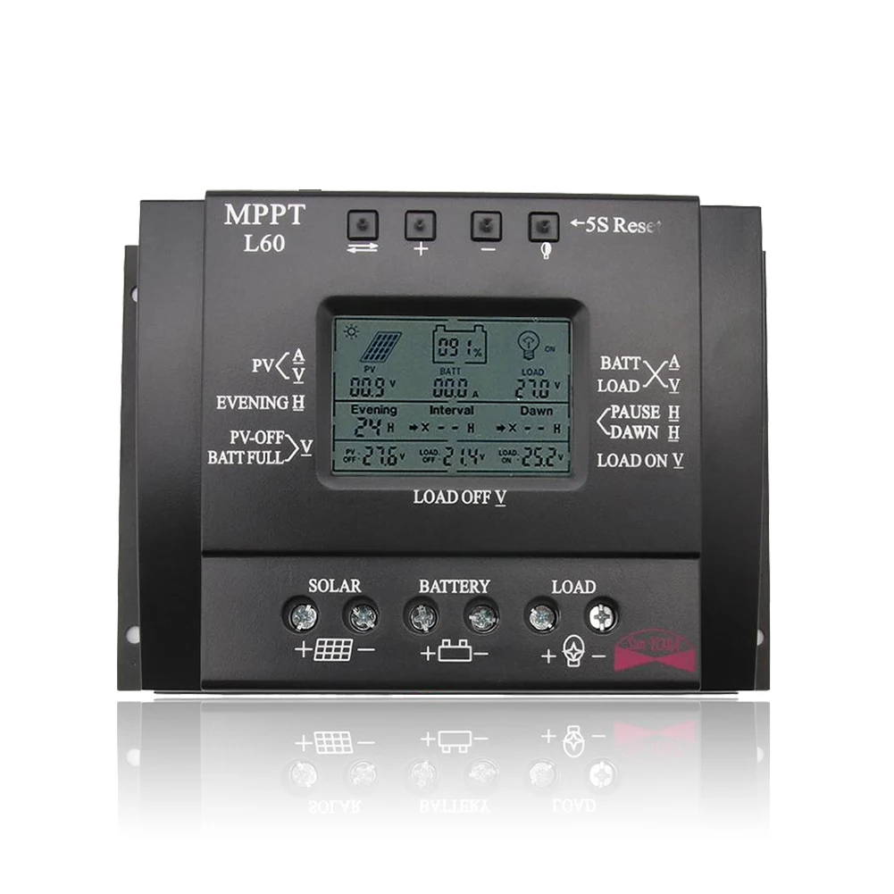 Sun YOBA lcd 60/80A MPPT регулятор солнечной панели+ разъем питания