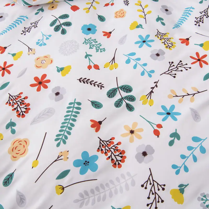 Постельное белье с цветочным принтом белого цвета постельное реактивной печатью