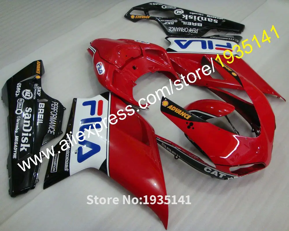 Мотоциклетный капот для Ducati 848 1098 2007 08 09 10 11 лет 1098S 1198 Полный комплект обтекатель