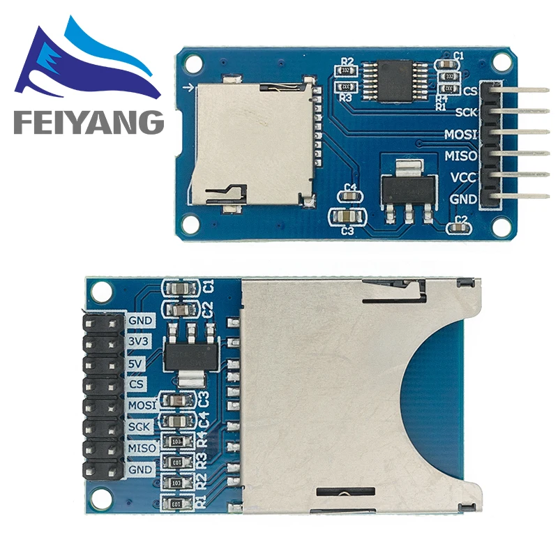 Карта Micro SD плата расширения памяти TF карты защитный модуль SPI для Arduino