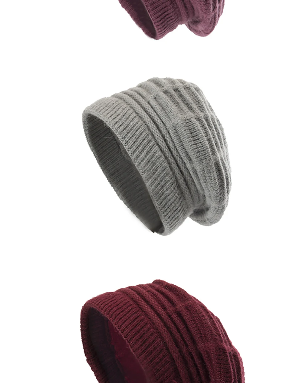 BEFORW New Knitted Warm Winter Wool Hats For Women Classic French Plus Velvet Beret Jacquard Casual Caps