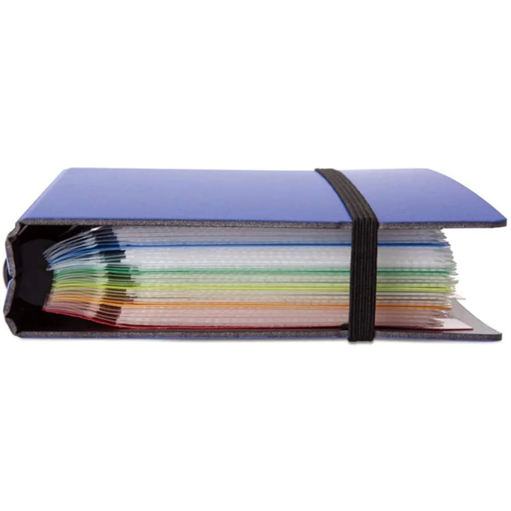 Business Card Organizer Holder Book, Credit Binder File Sleeve Storage, Name Card Holders Men & Women, 5 Index Tabs