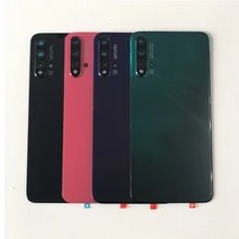 M& Sen для 6,3" huawei Nova 5 Nova 5 Pro 3D стеклянная задняя крышка батарейного отсека чехол с клеем+ рамка для камеры стеклянный объектив