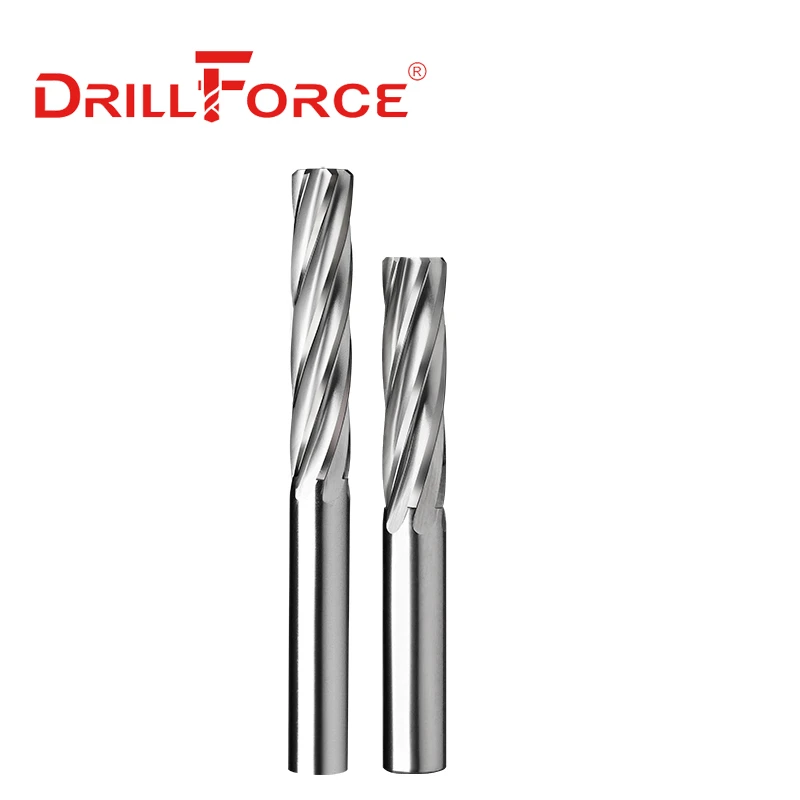 Drillforce Solid Carbide Machine Reamer H7 Tolerance Spiral Flute