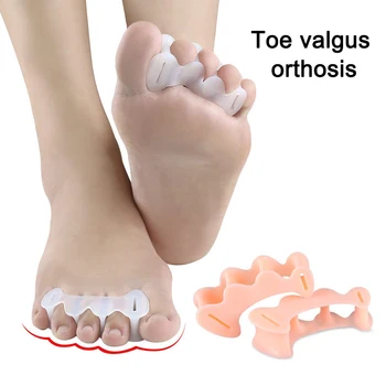 

1 Pair 3-Hole Silicone Toe Separators Toe Spacer Stretcher for Overlapping Toe MPwell