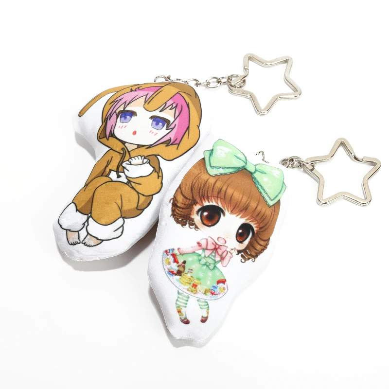 VOGRACE OEM custom printed anime charm pillow keychain soft cartoon keychains for promotional gift | Украшения и аксессуары