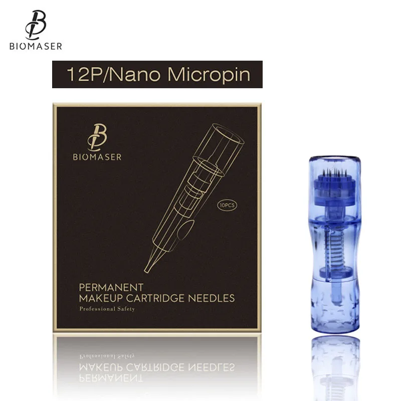 

Biomaser Cartridges Needles 12P MTS Microneedles Semi Permanent Makeup Machine Professional NANO Microneedles Tattoo High-End
