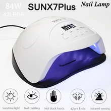 Лак для ногтей lamp84/54/24 Вт Сушилка для ногтей для сушки всех УФ-лампа светодиодный Гелевый лак для ногтей с ЖК-дисплей дисплей 45/36/12 шт. светодиодный светильник для маникюрных инструментов