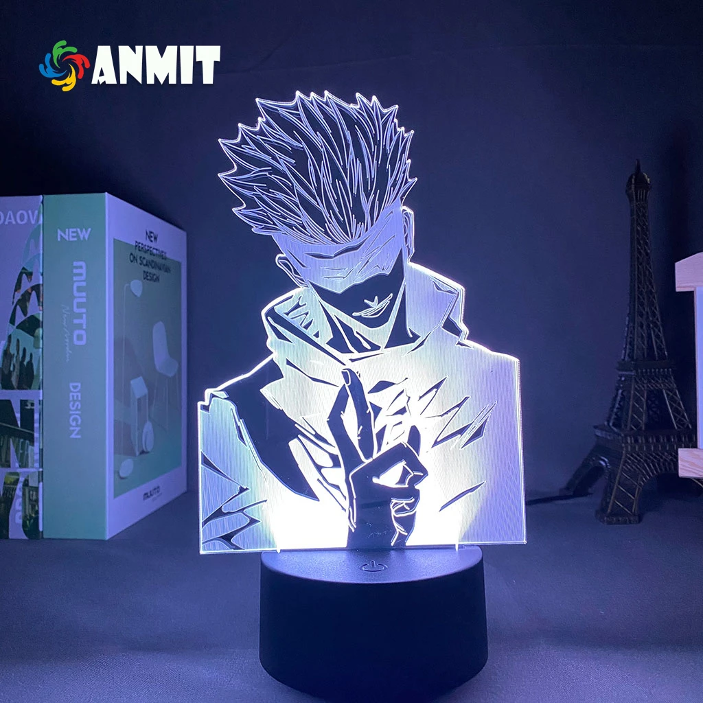 Anime Jujutsu Kaisen Light Satoru Gojo Holiday Gift Manga Kids Bedroom Decoration Table Lamp 3D Lamp Satoru Gojo ANMIT night light lamp