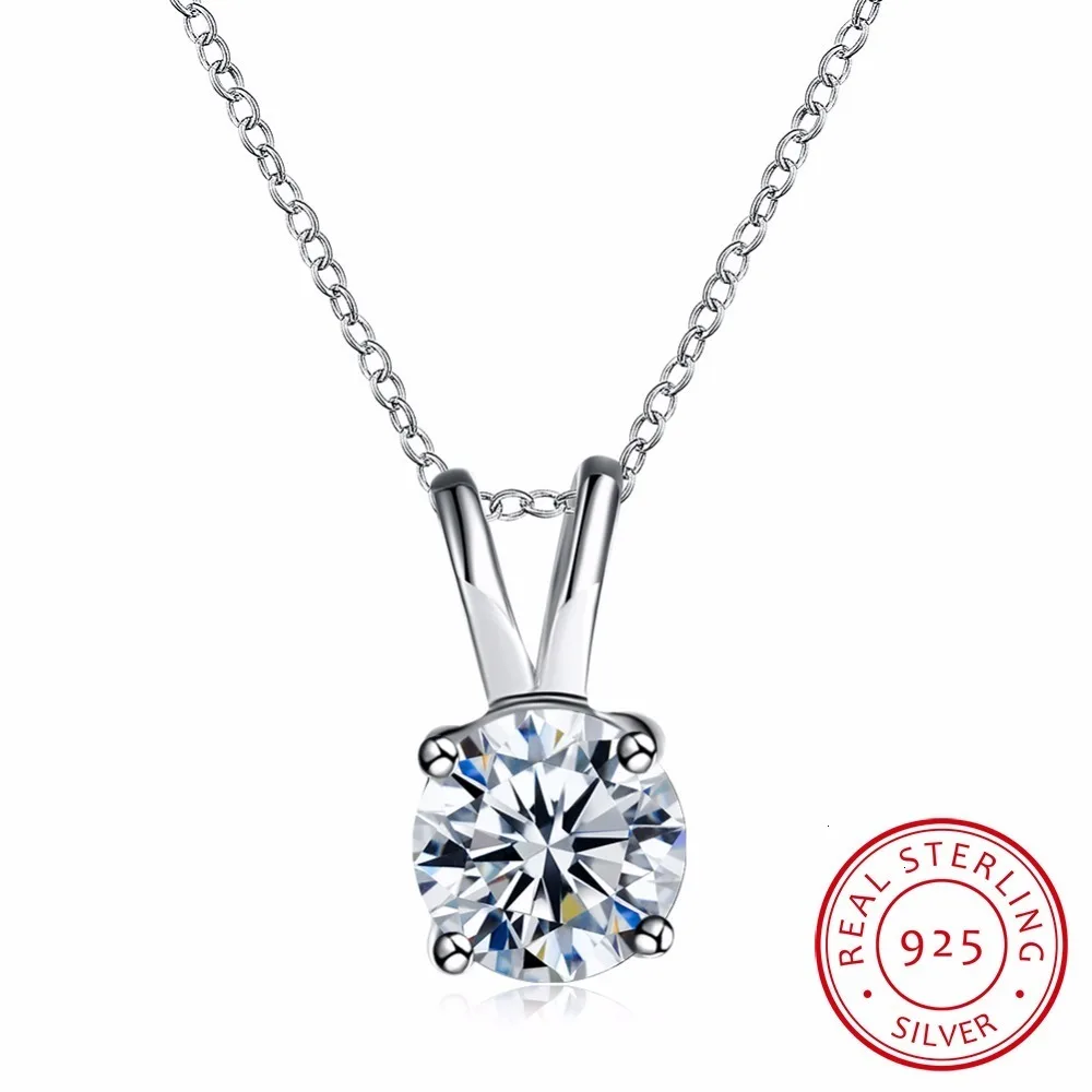 

Lekani Classic Hearts And Arrows 2ct Solitaire Cz Diamant Pendant Necklace Original 925 Sterling Silver Fine Jewelry For Women