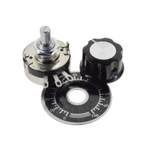 1 комплект WTH118 2 Вт 1A потенциометр с крышкой 1 к 2,2 к 4,7 к 10 к 22 к 47 к 100 к 470 к 1 м ручка для потенциометра WTH118 DIY Электронный комплект