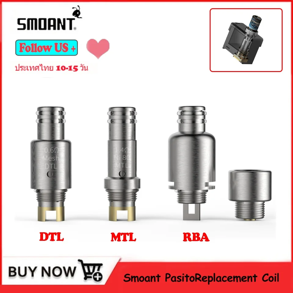 Оптовая продажа Smoant Pasito Pod Комплект картриджа сменная катушка DTL Mesh 0.6ohm MTL Ni-80 1.4ohm