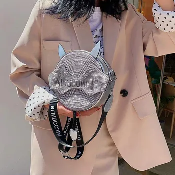 

Fashion Female Round Handbag New Luxury Shoulder Bags Diamonds Women bag cute crossbody bags for women sac main femme 2020