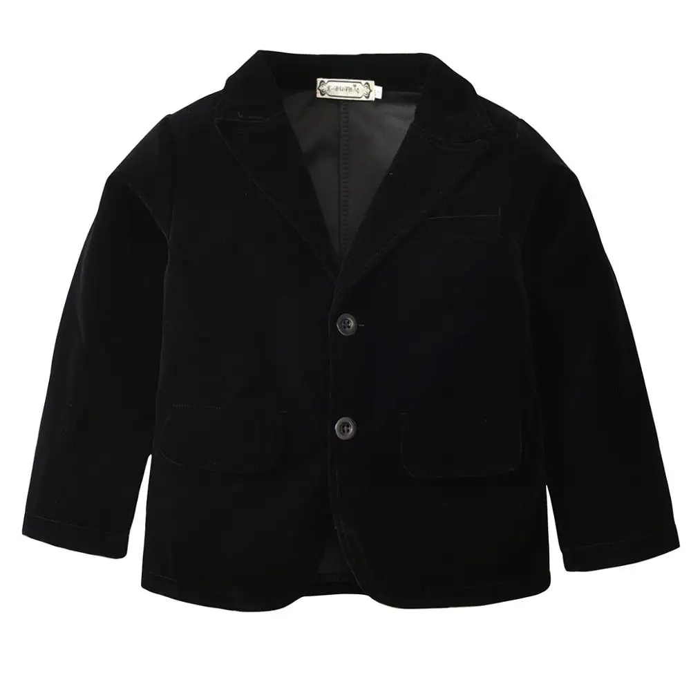 

Baby Toddler Children Suede Jacket Boy Top Clothes Spring And Autumn Formal Coat Solid Color Single Breasted Outerwear Coats