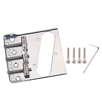 

1 Set Guitar Bridge Metal Saddle Vintage Style Silver GA402 Guitar Bridge for Musical Instrument Guitar