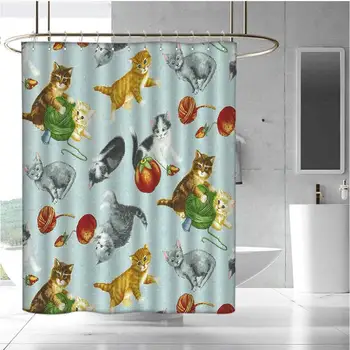 

Waterproof and Colorful Shower Curtain Polyester Shower Curtain Bath Shower