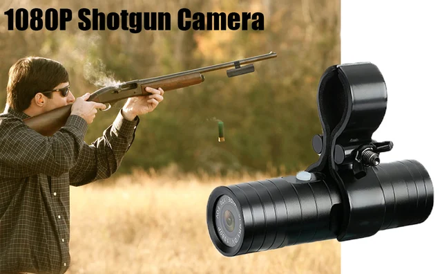 Cámara de escopeta 1080P, Full HD, cámara de video de acción deportiva para  tiro de arcilla y caza, casco de cámara, cámaras montadas en el cuerpo
