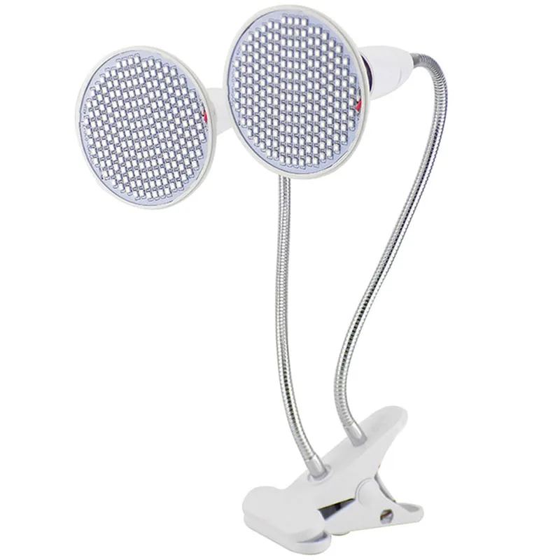 

Dual 200 Led Plant Grow Light Bulb Lamp Desk Clip Holder Set For Flower Vegetable Indoor Seeds Growing Greenhouse Hydroponics Eu