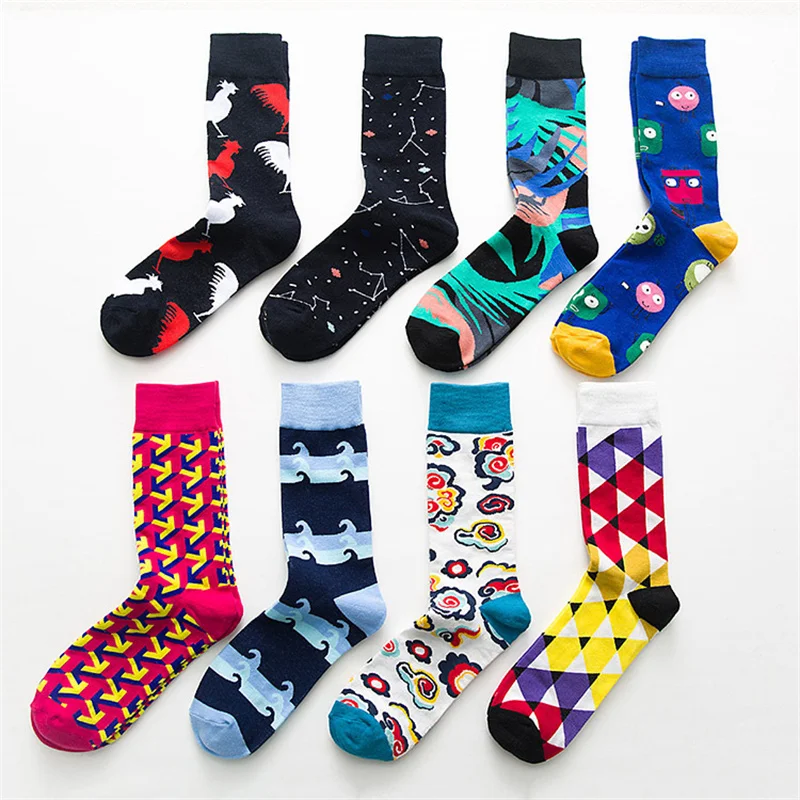 

Quality Mens Socks Cotton Cozy Breathable Absorb Funny Designer Socks Men Funny Sports Cycling Socks Male Wholesale Funny Gift