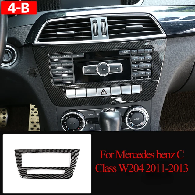 Carbon Fiber Car Interior Decoration Trim Stickers For Mercedes benz C Class W204 C180 C200 2007-2013 Accessories 4
