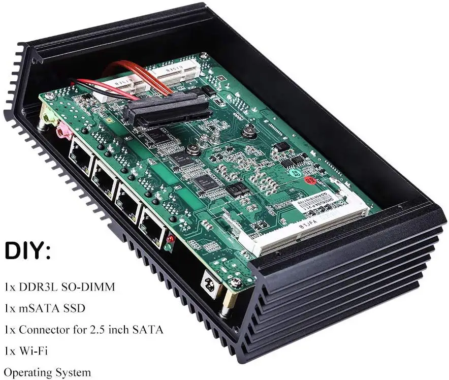 4 * Gigabit Ethernet RJ 45 Lan порты мини маршрутизаторы для ПК i5 i7 безопасность AES NI