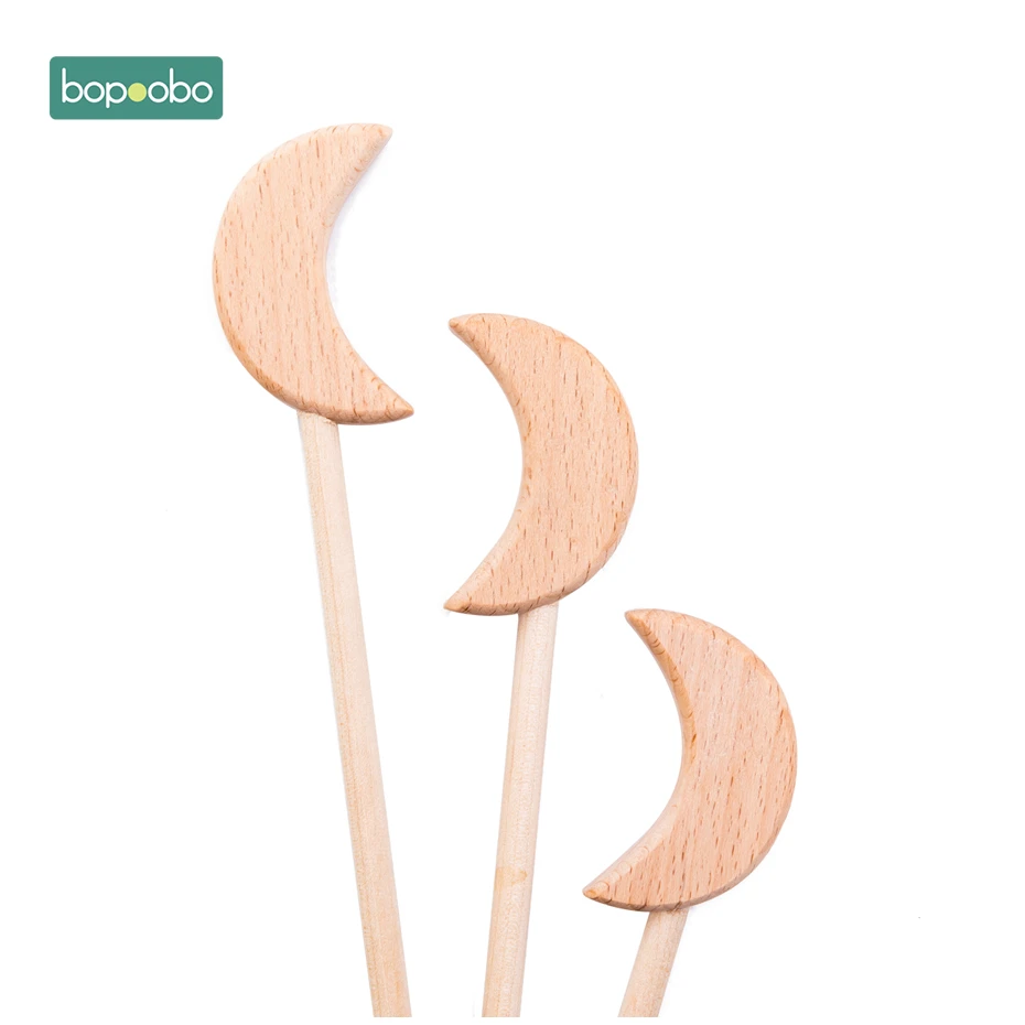 Bopoobo, детские игрушки, 2 шт, бук, деревянный, звезда, Прорезыватель для зубов Монтессори, игрушки, Вальдорфская игрушка, детская деревянная игрушка для прорезывания зубов, детская погремушка