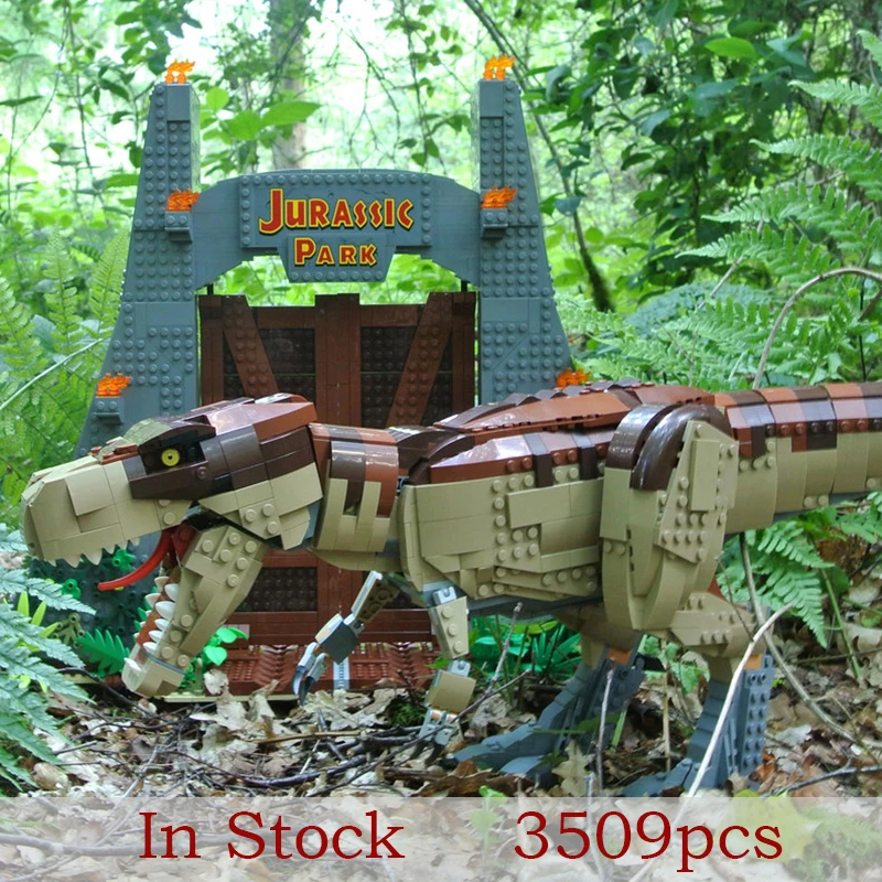 61001 Парк Юрского периода: T. rex Rampage набор, креативные игрушки, совместимые с 75936, детские рождественские игрушки, строительные блоки, кирпичи